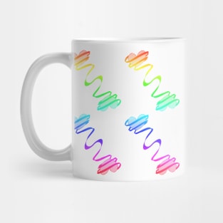 Rainbow Hearts With Ribbons Mug